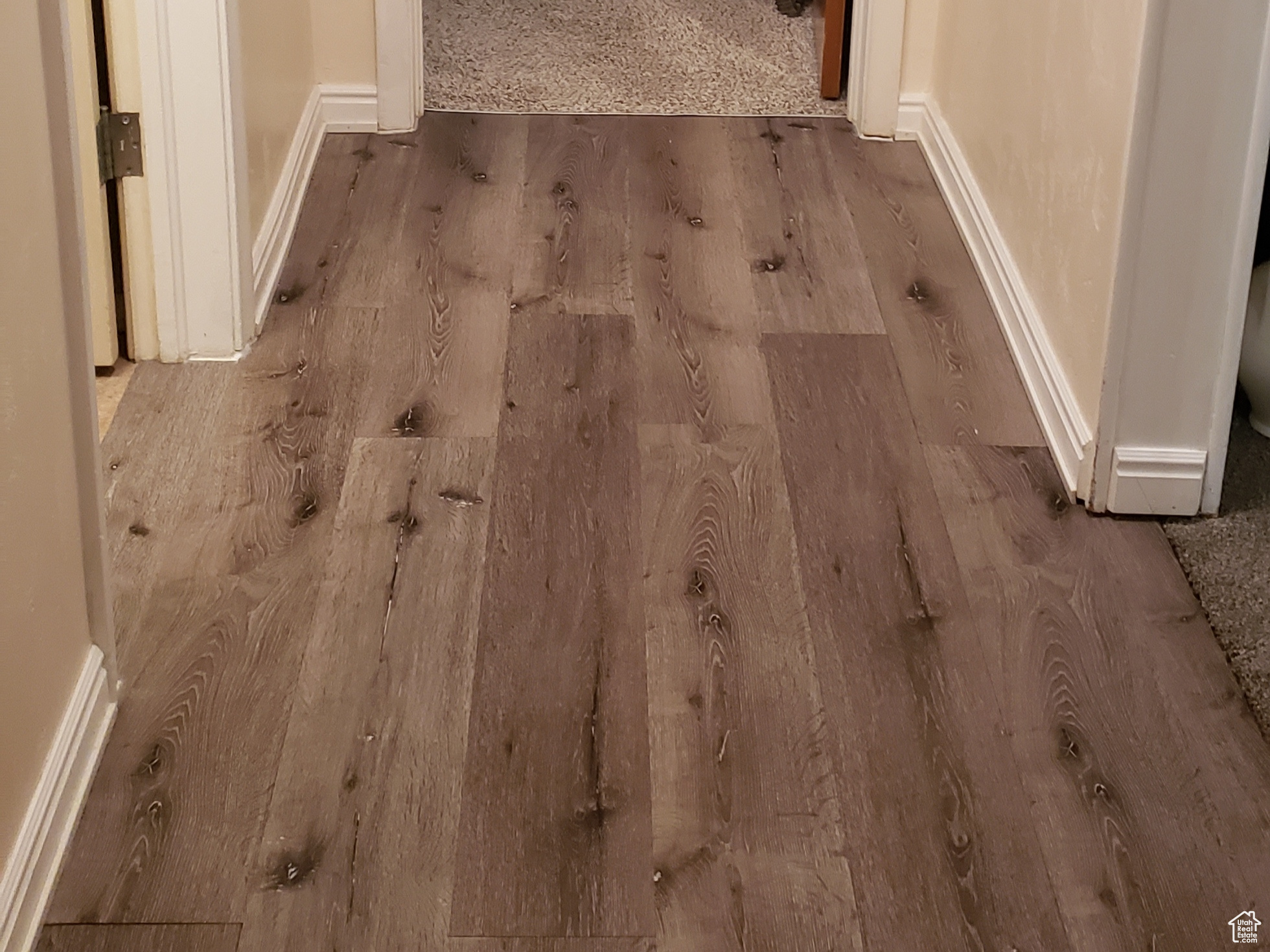 Hall with laminate flooring