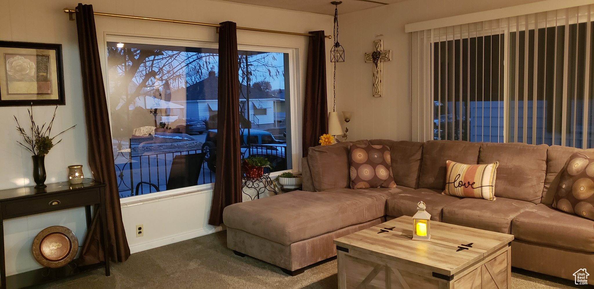 Living room with carpet