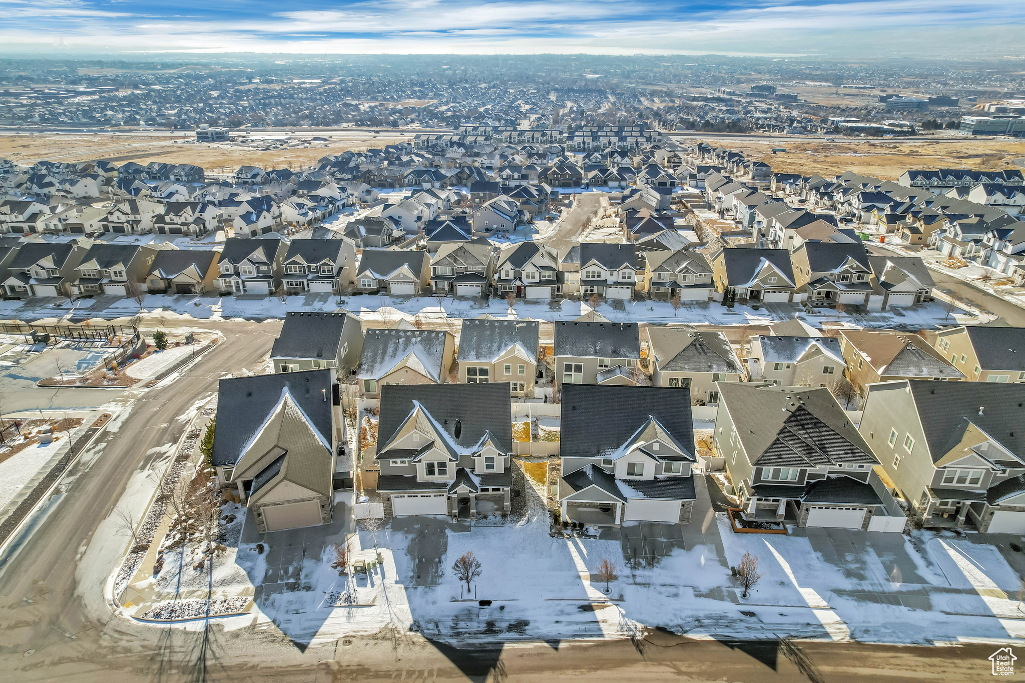 View of snowy aerial view