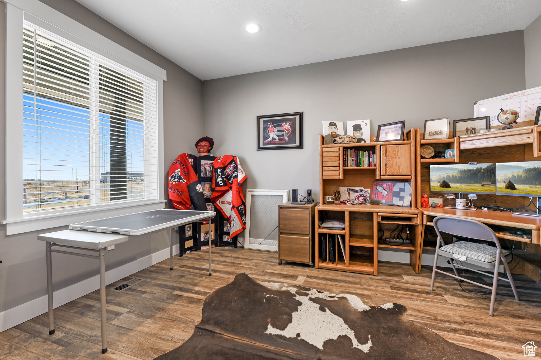 Home office featuring wood-type flooring and plenty of natural light