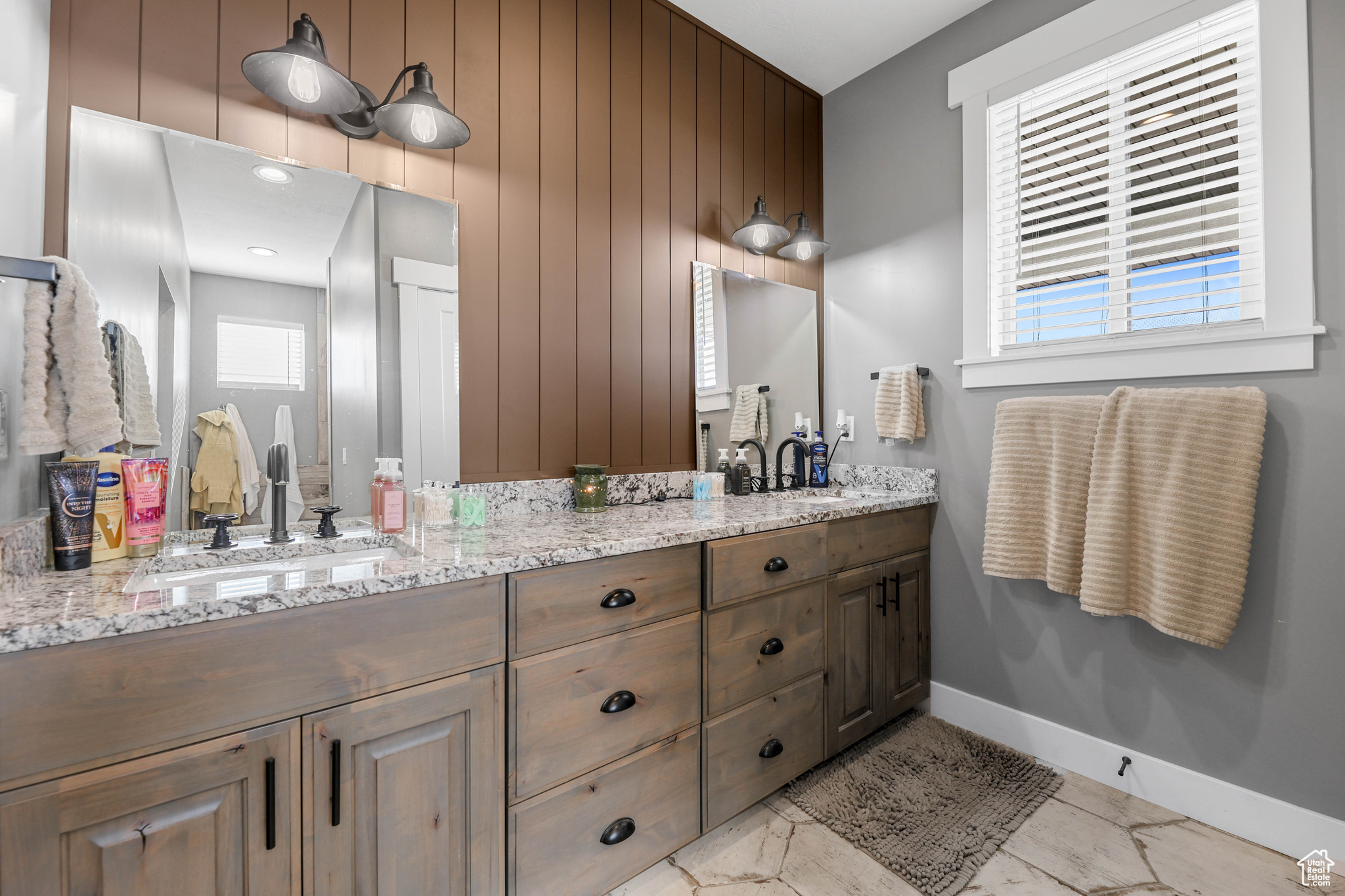 Bathroom featuring vanity