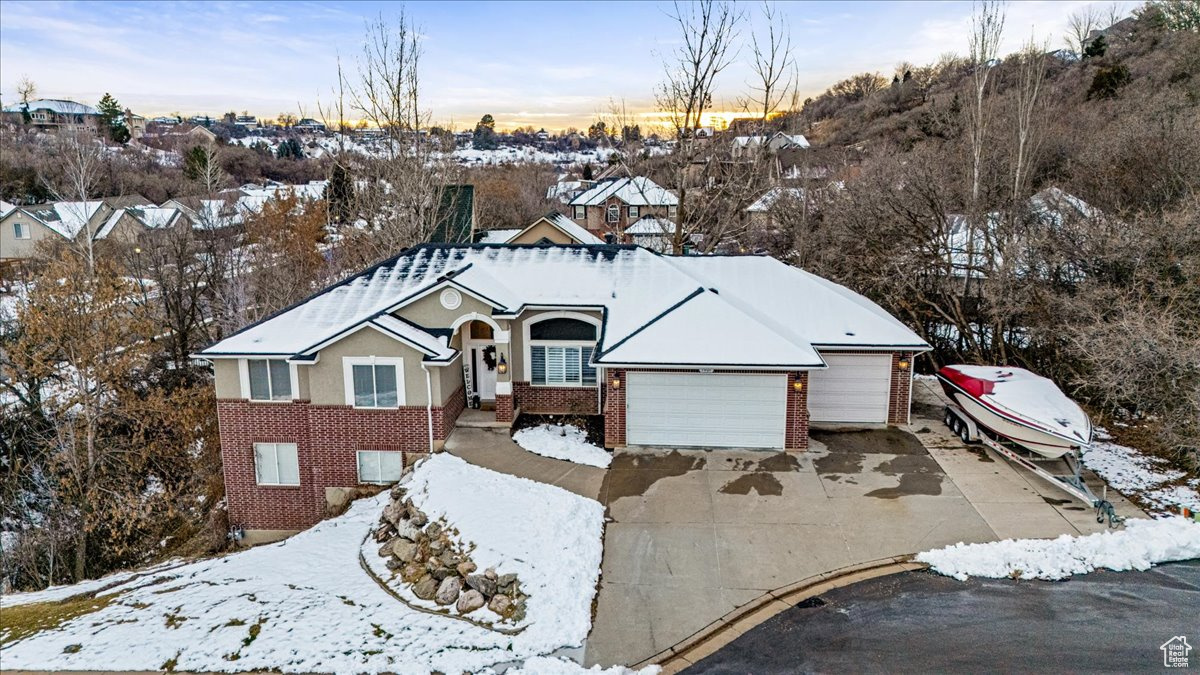 Ranch-style house with a 4 car garage and new roof