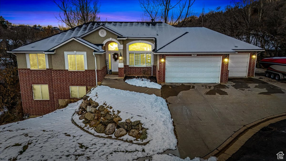 Ranch-style house with a 4 car garage and new roof