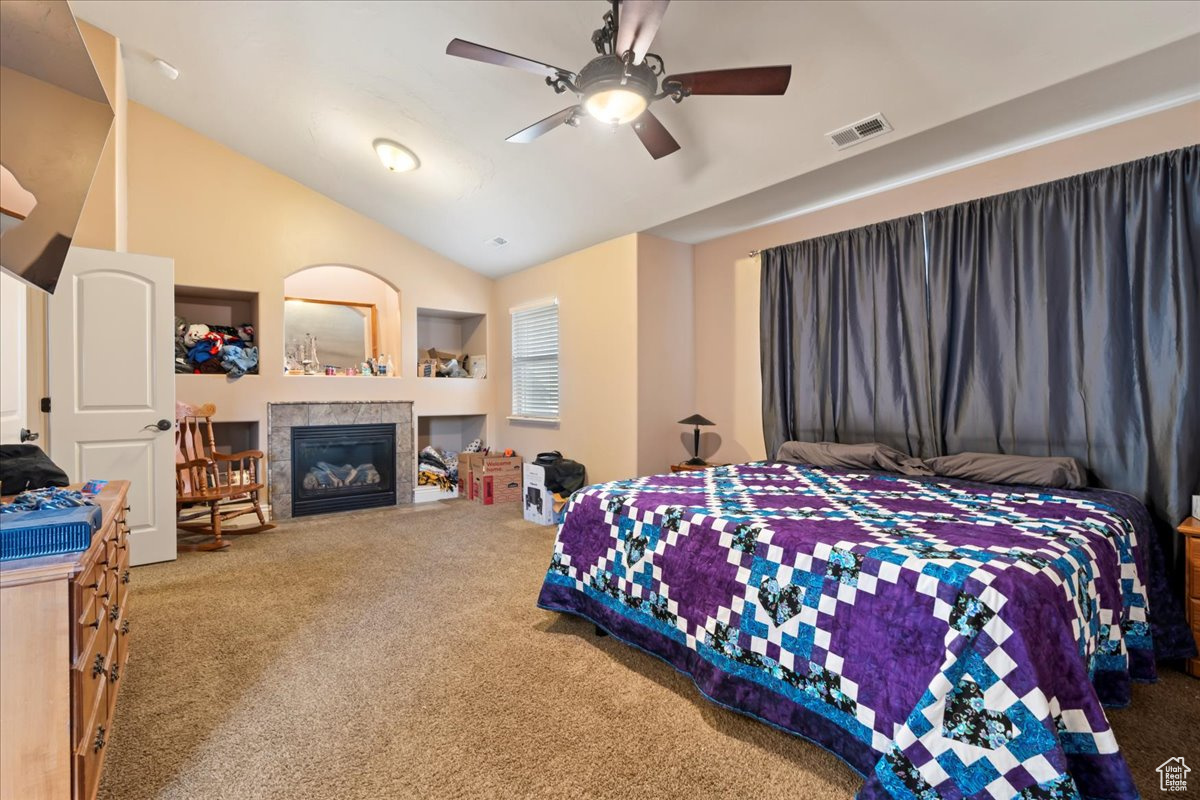 Master bedroom w fireplace