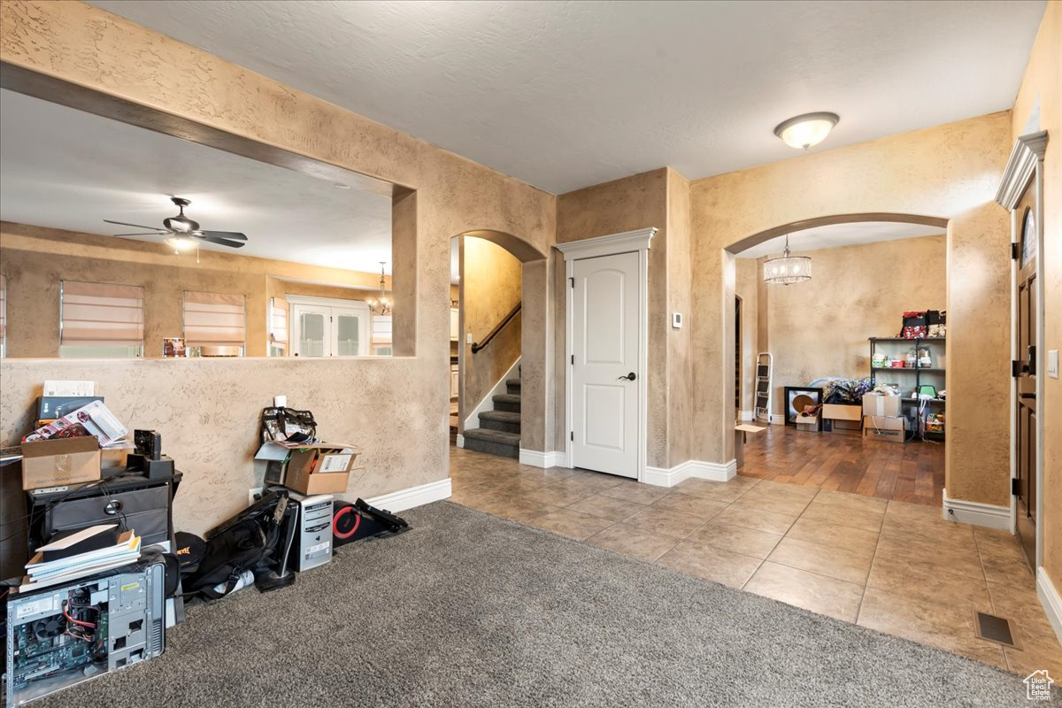 Entrance and formal living room.