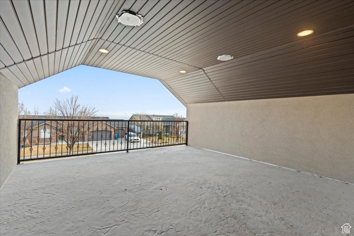 Above garage patio from bonus loft