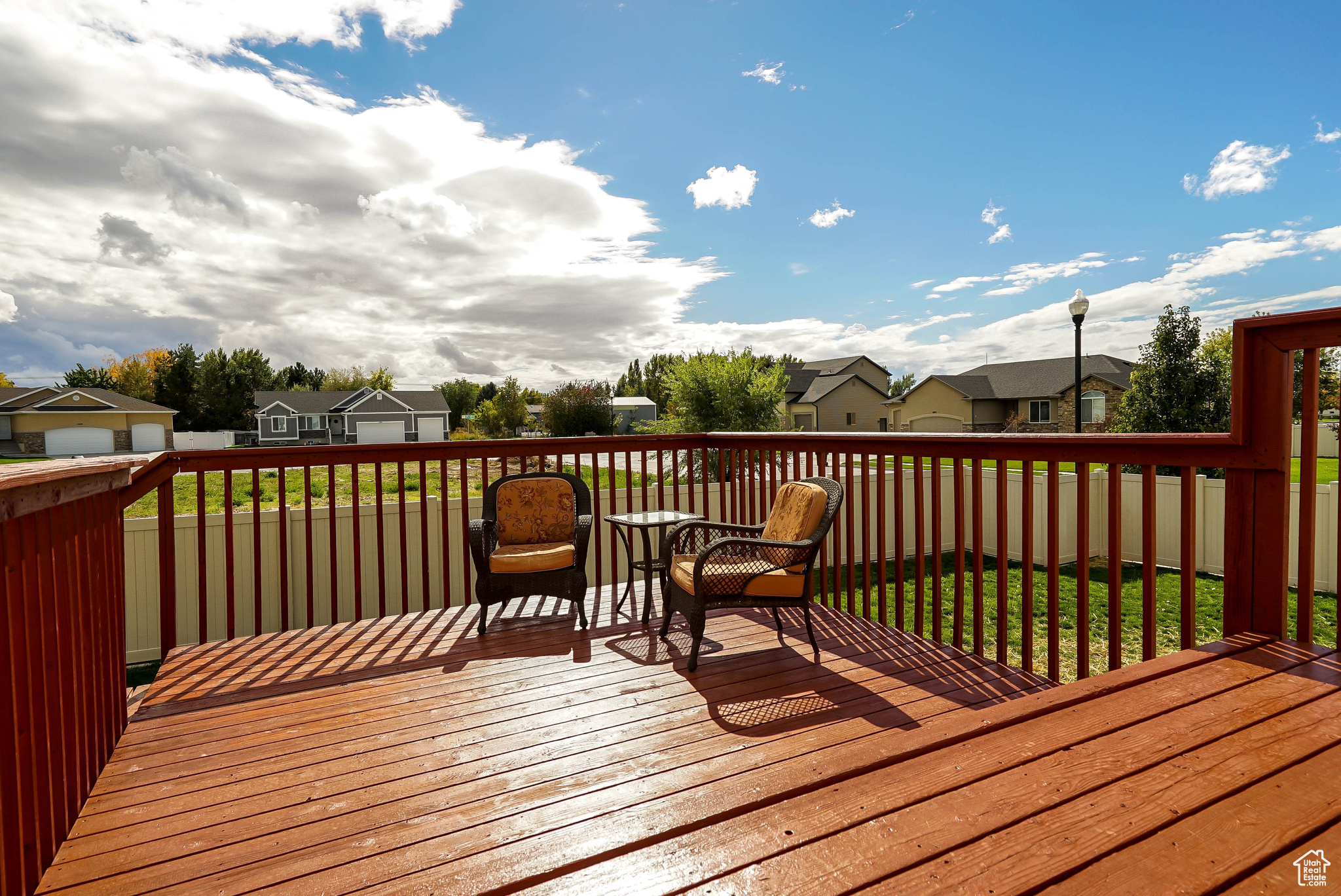 View of wooden deck