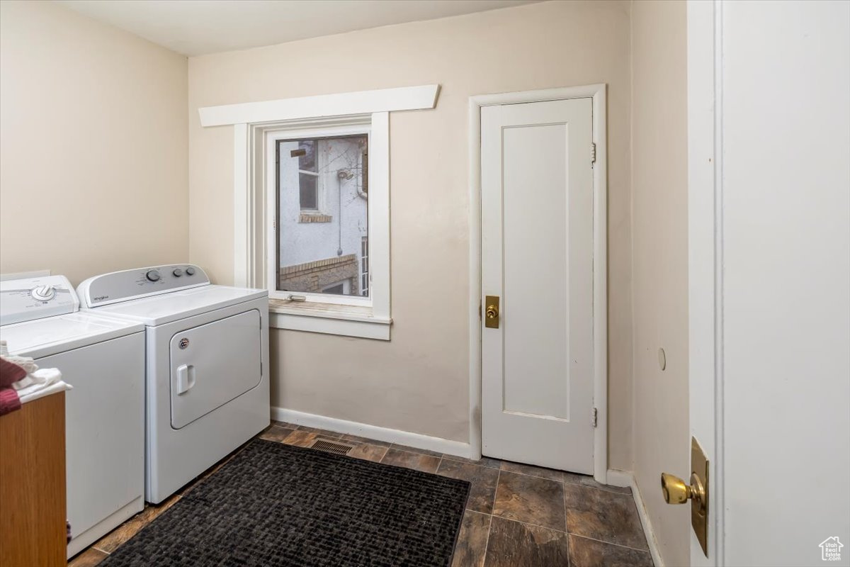 Laundry with separate entrance.