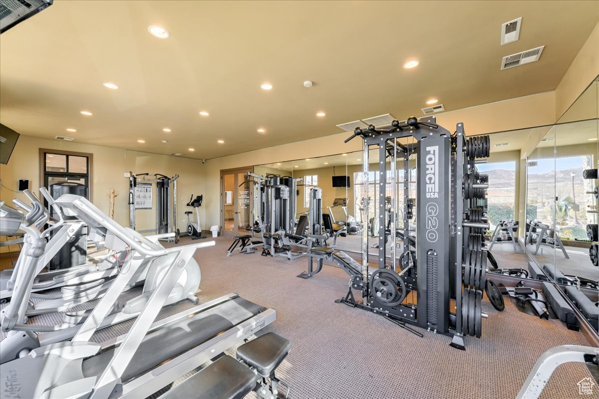 View of workout area