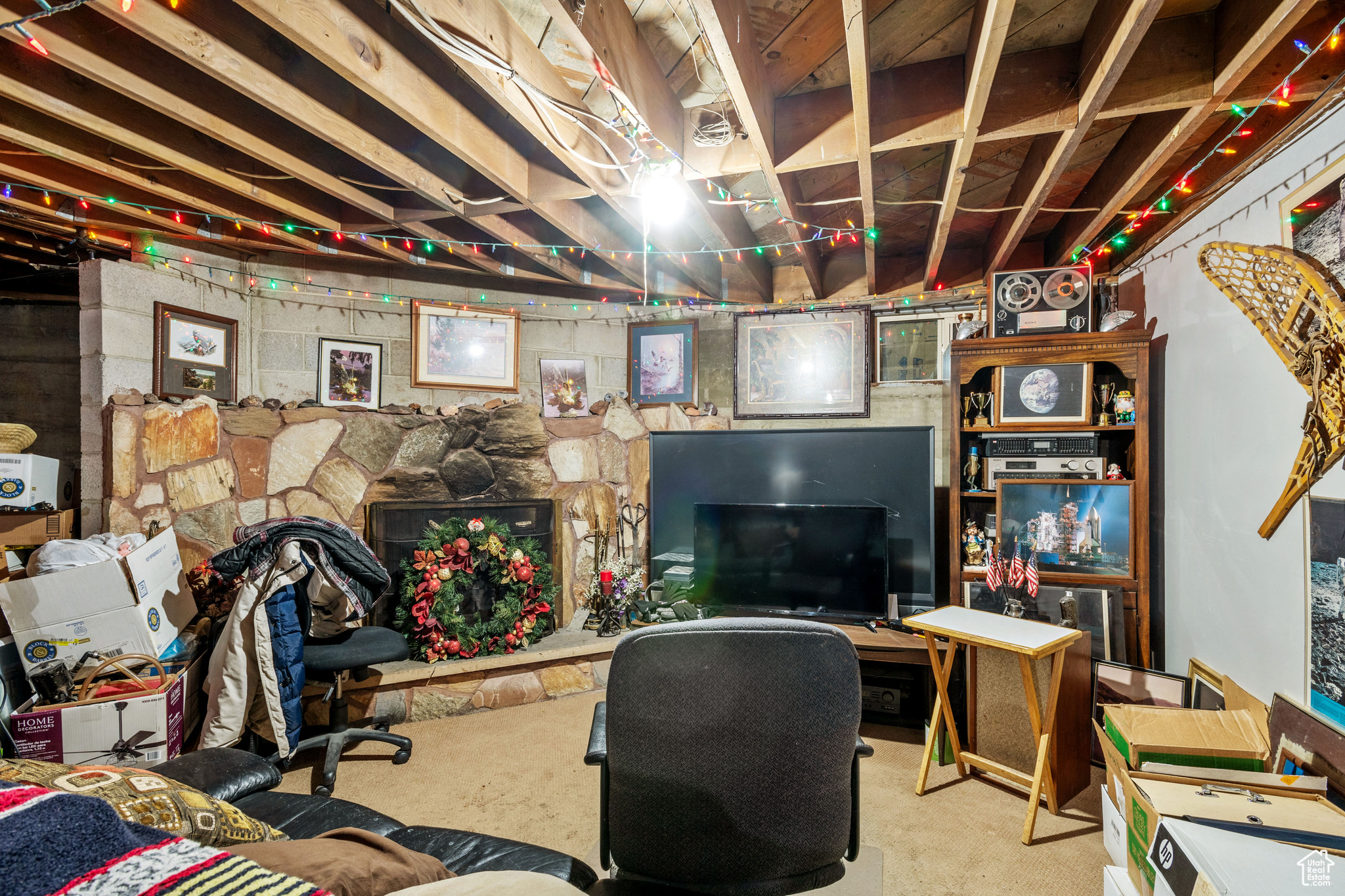 Basement family room area