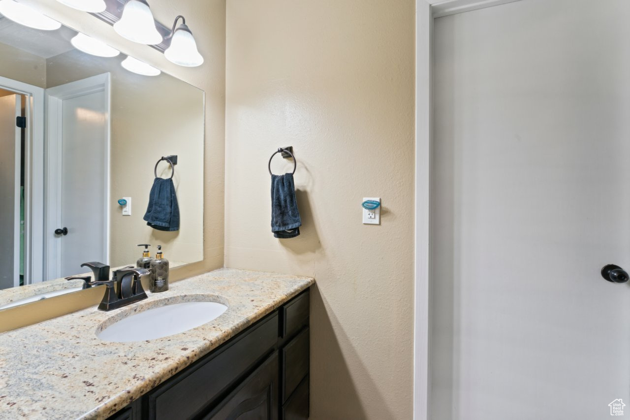 Bathroom featuring vanity