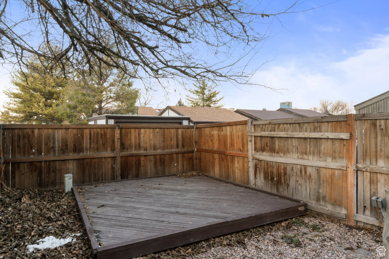 View of wooden deck