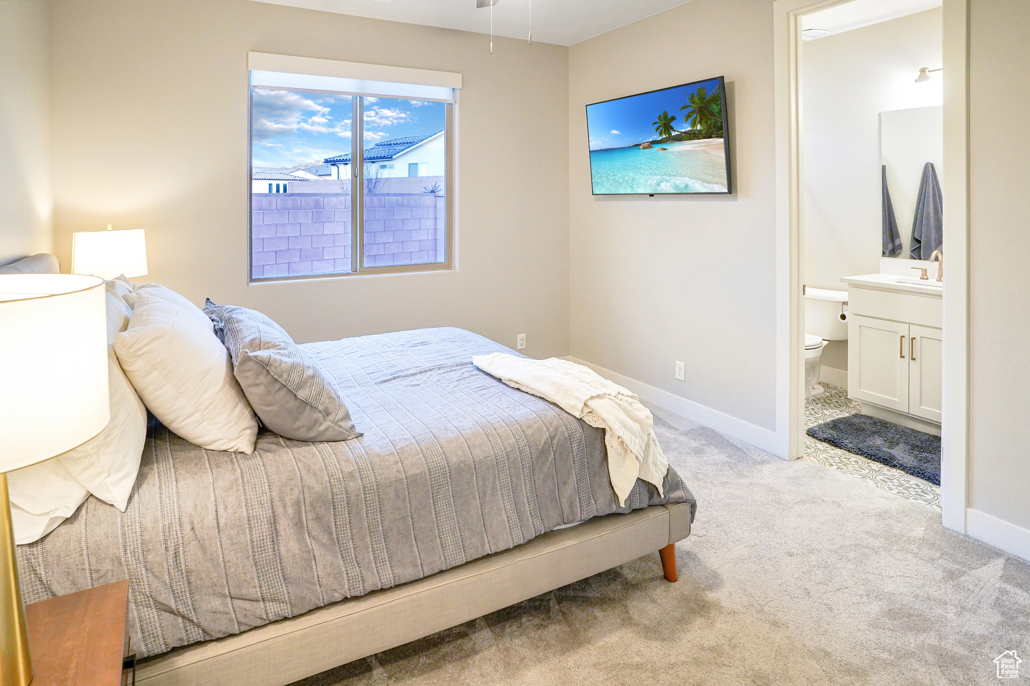 Bedroom two features its own private 'ensuite' bathroom.