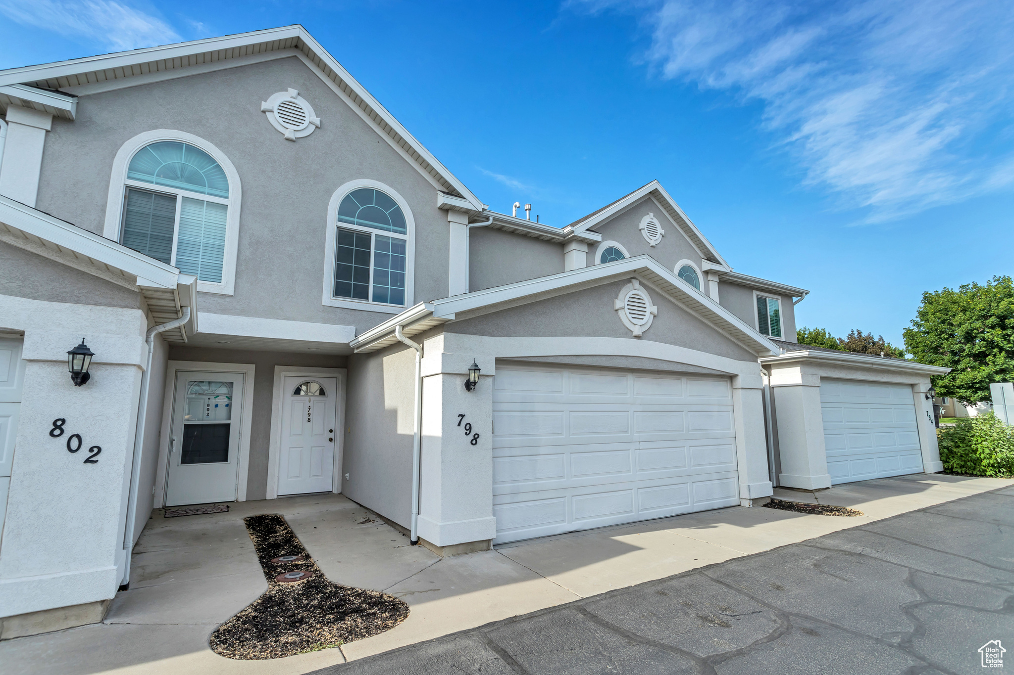 Back Garage View of Townhome garage