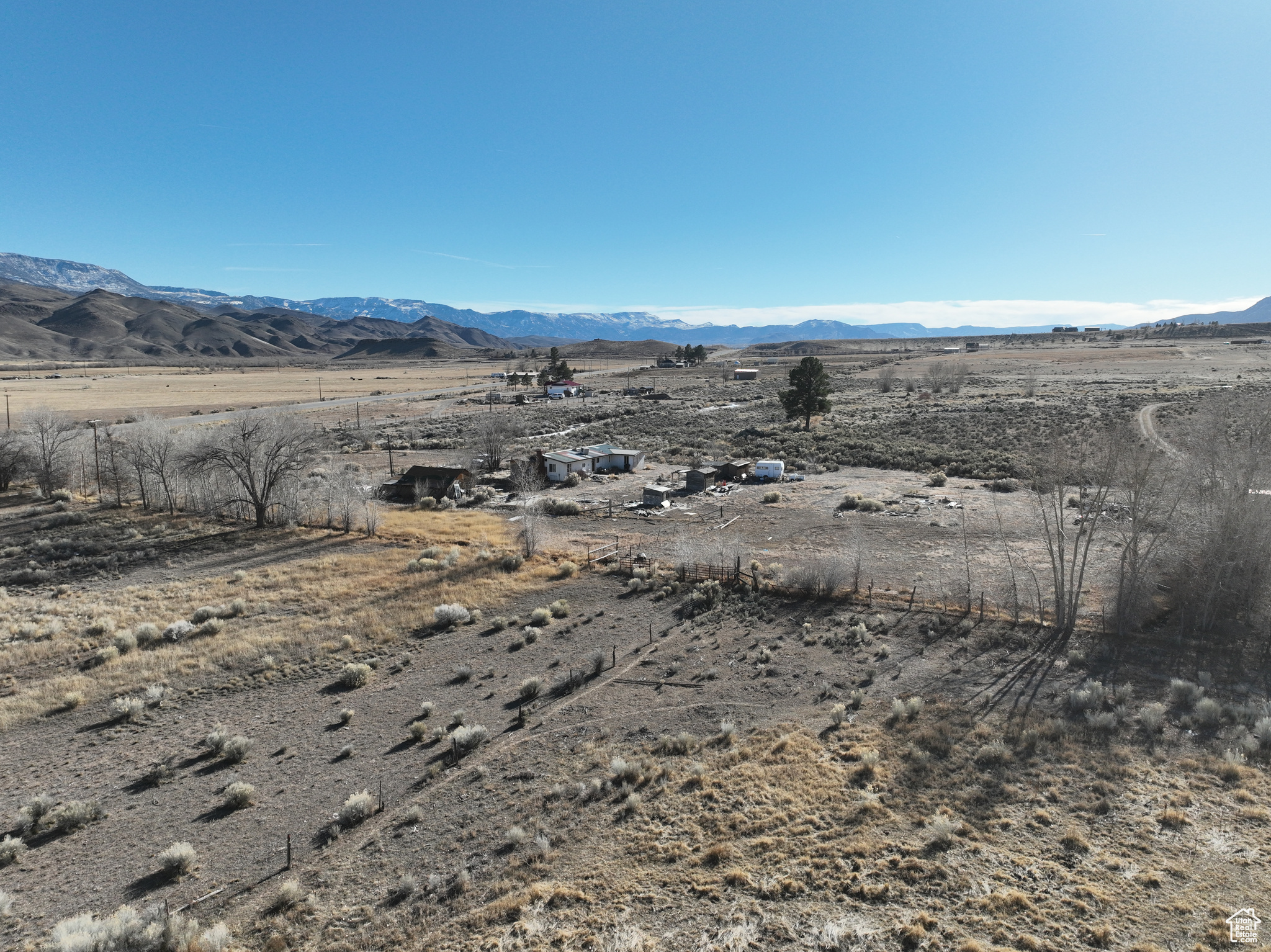 View of mountain feature with a rural view