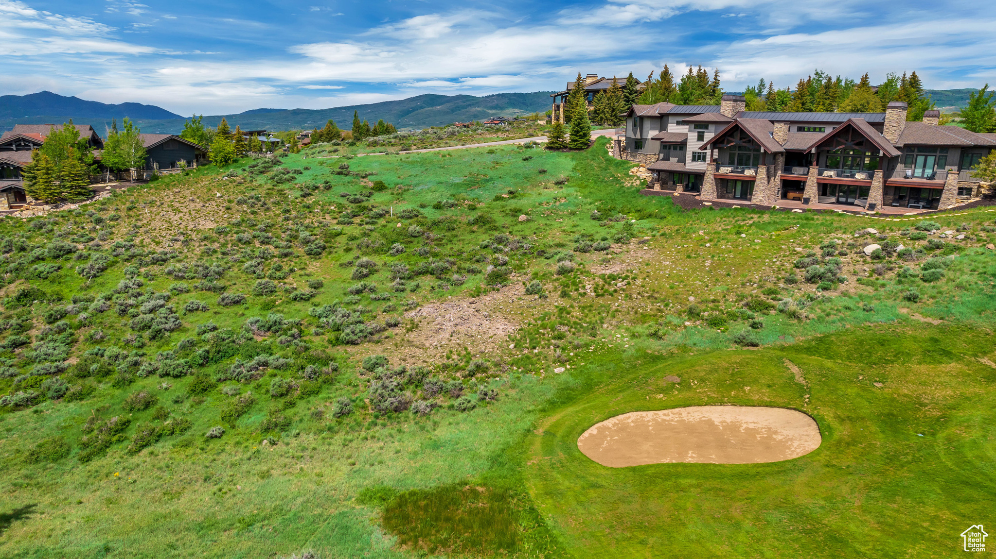 Aerial view with a golf view