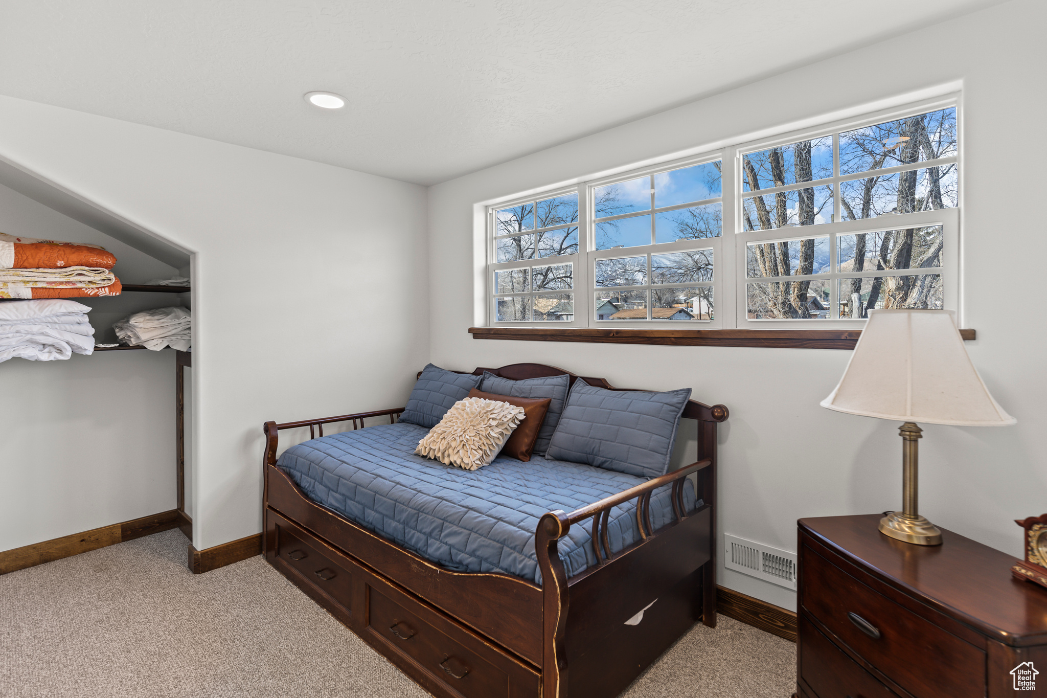 View of carpeted bedroom