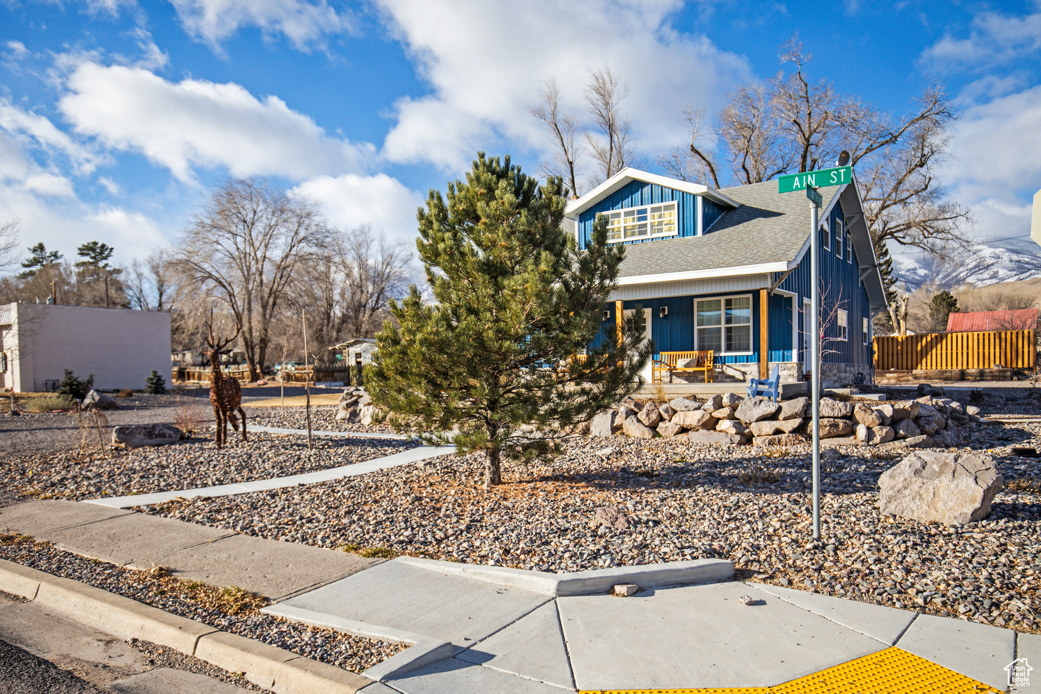 View of front of home with a porch