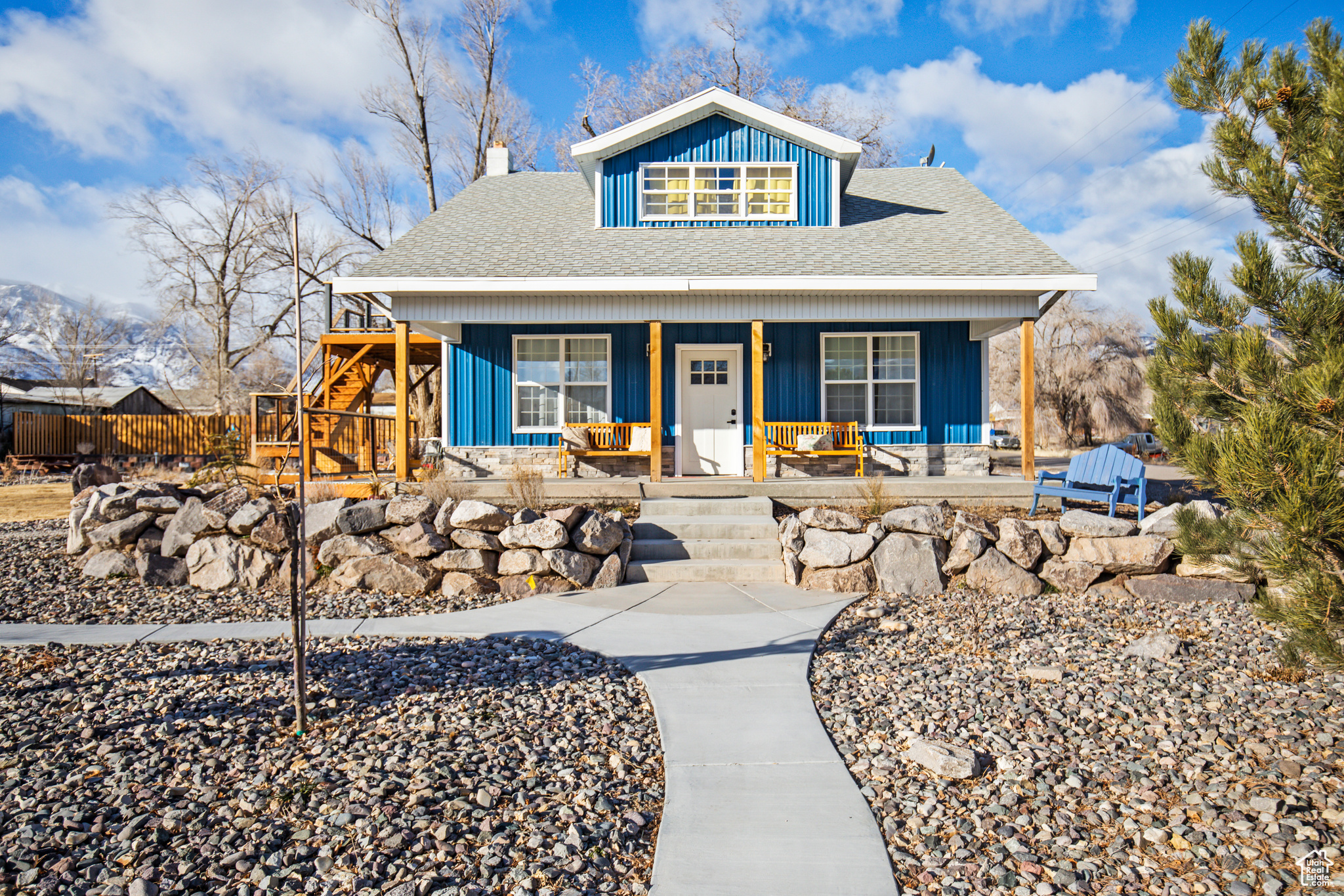 View of front of home with covered porch