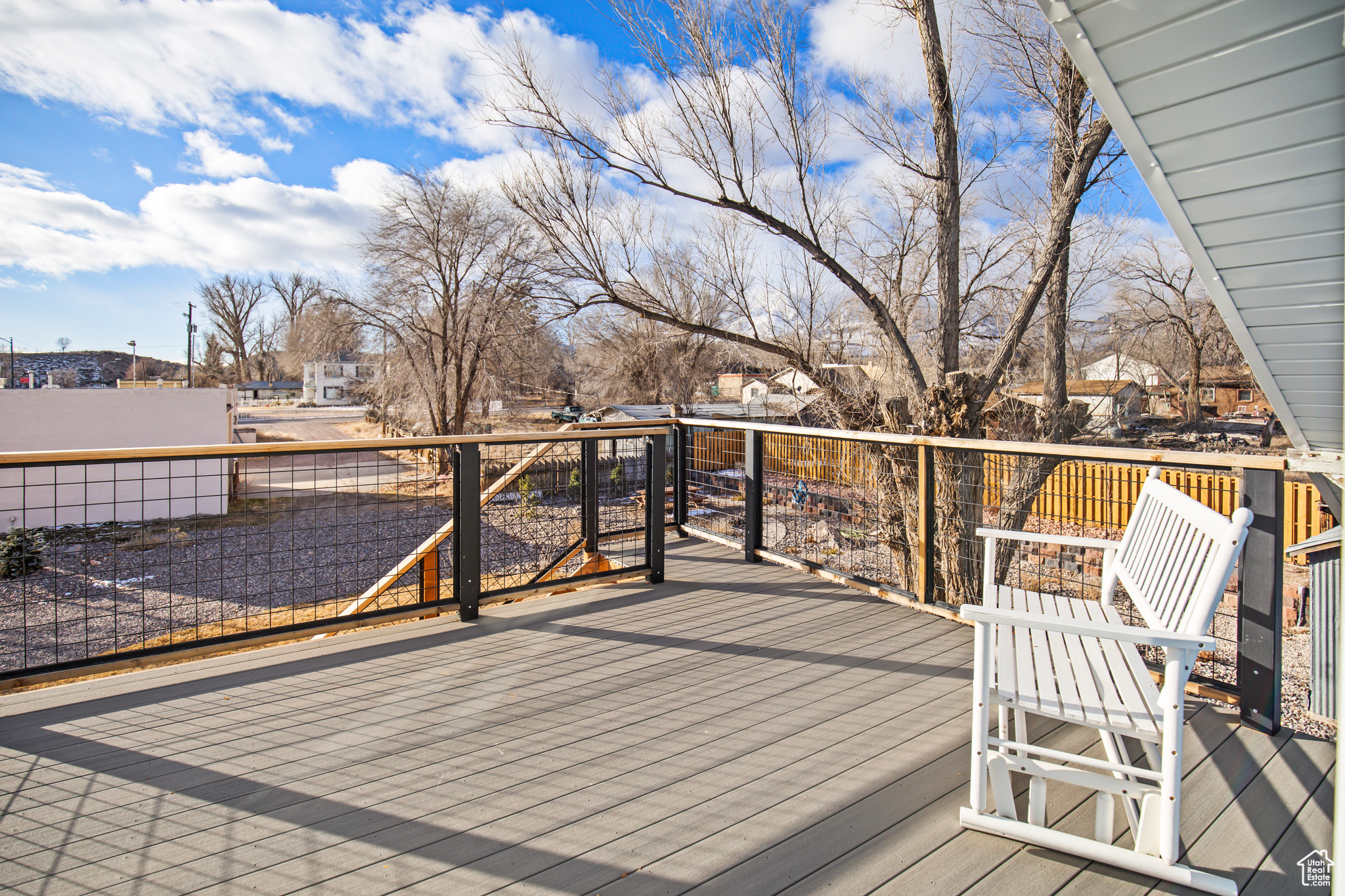 View of wooden deck