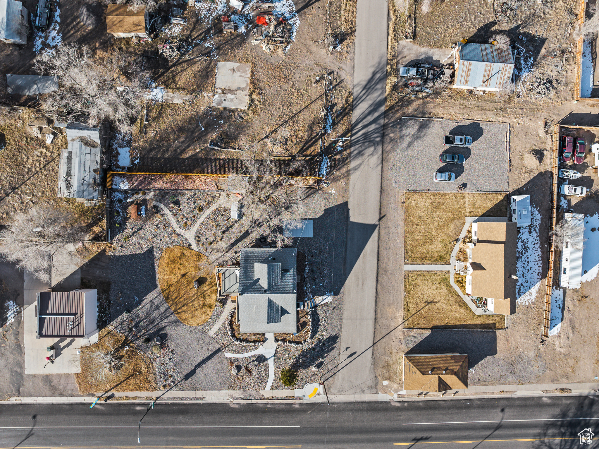 Birds eye view of property