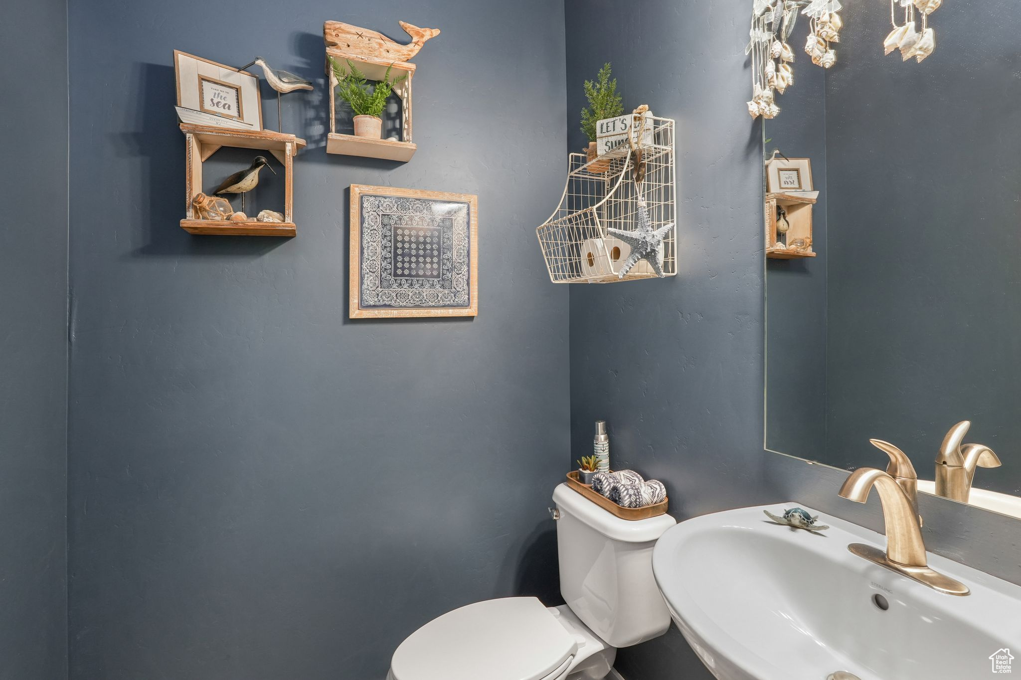 Bathroom with toilet and sink