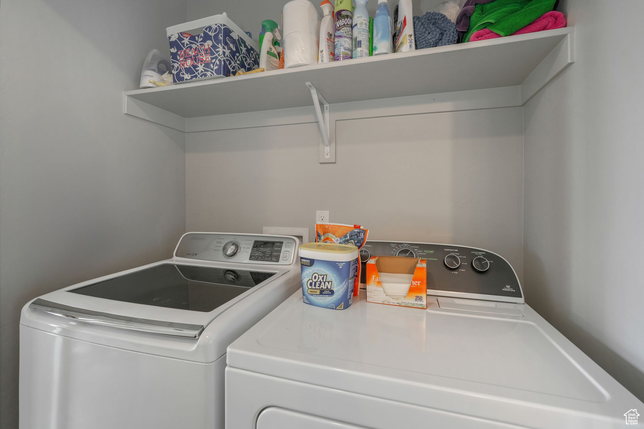 Laundry room featuring washer and dryer