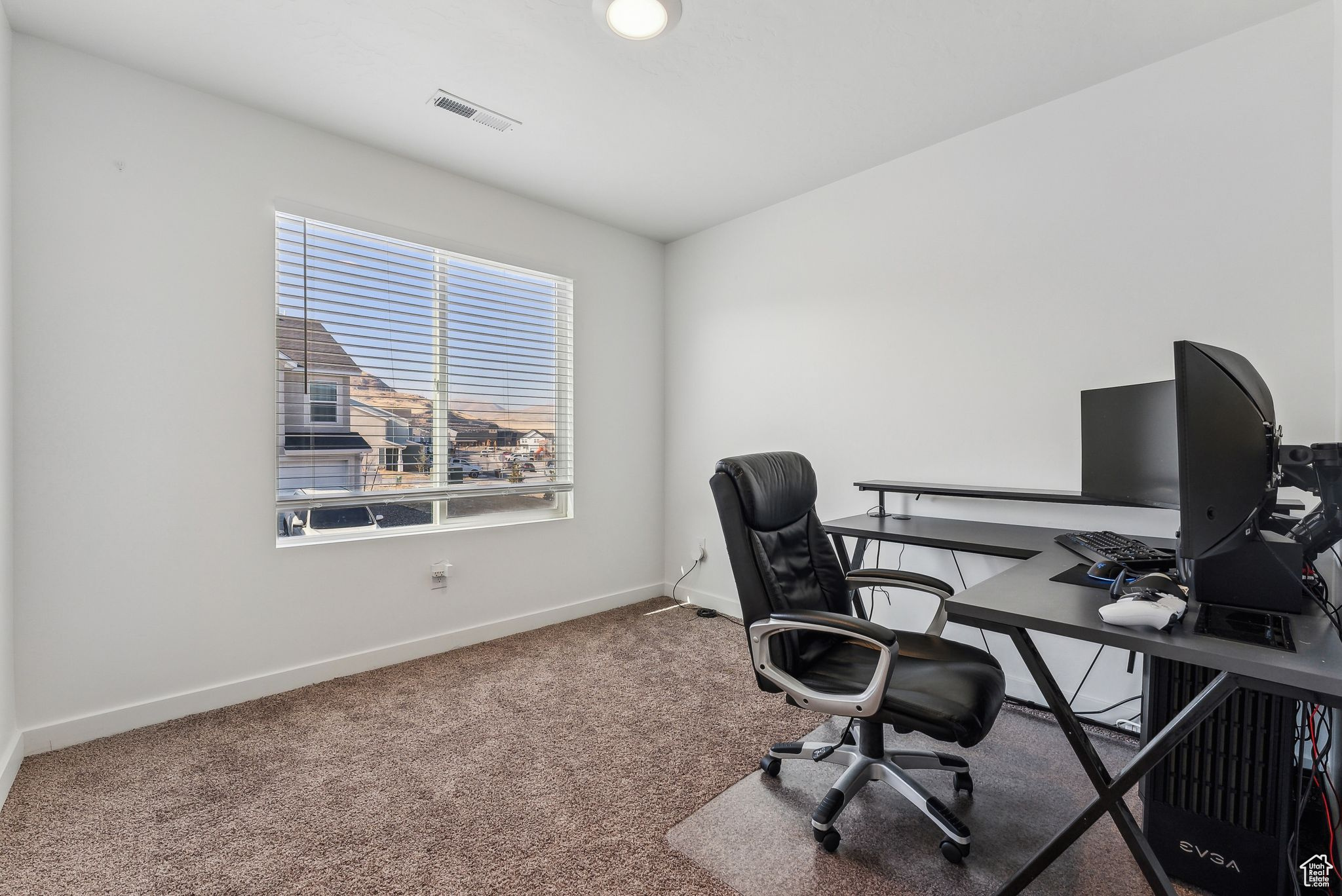 Office featuring carpet flooring