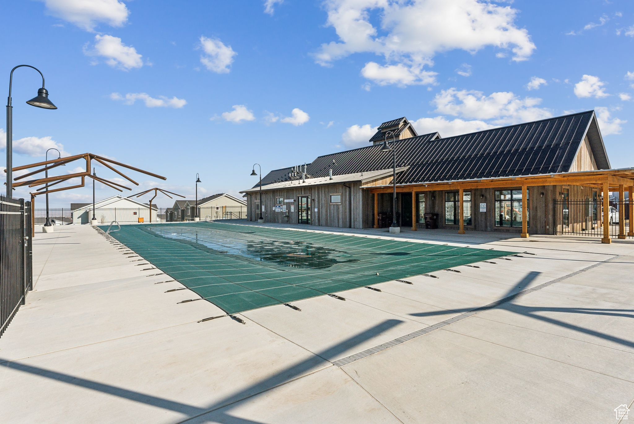 View of pool featuring a patio area