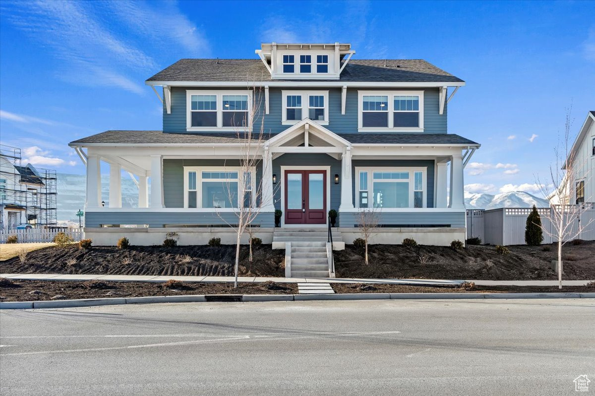 View of front of property with french doors