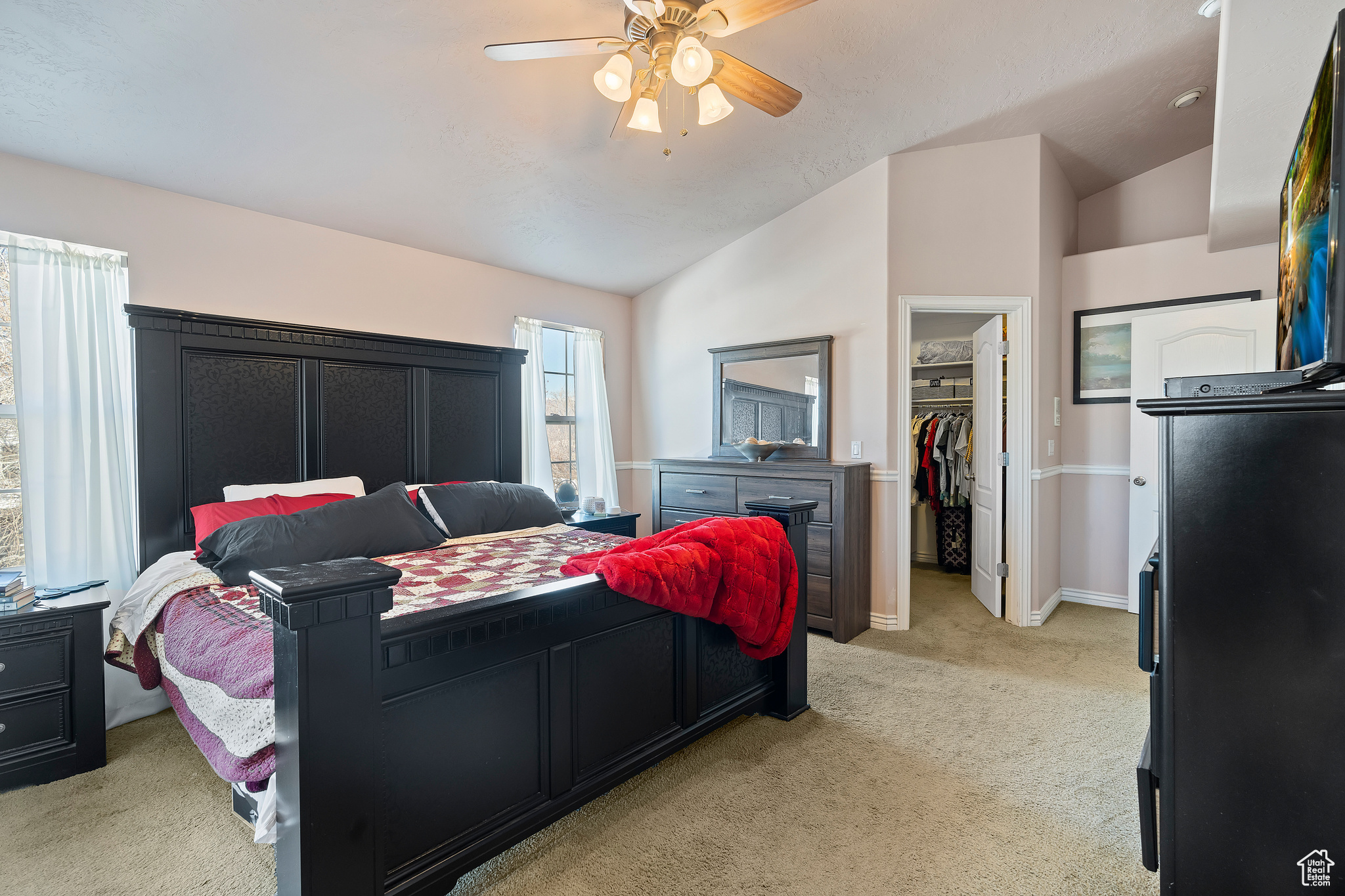 The Primary bedroom has a walkout to a private balcony.