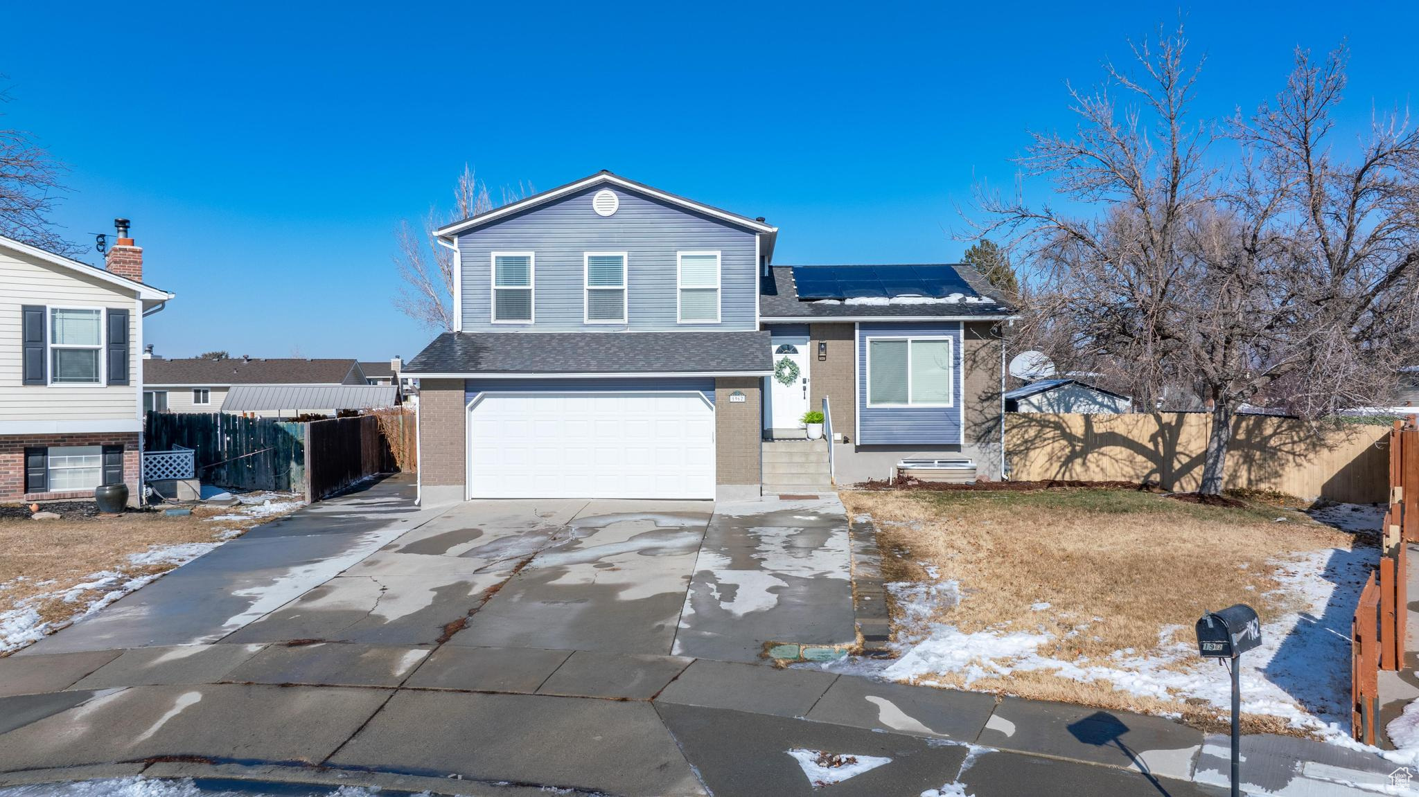 Tri-level home with a garage