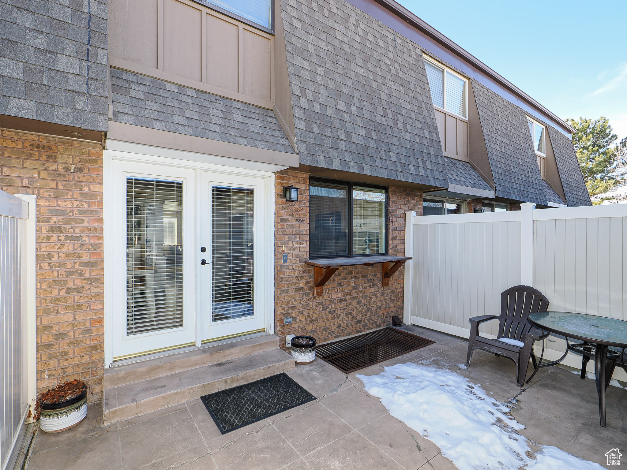 Exterior space featuring french doors