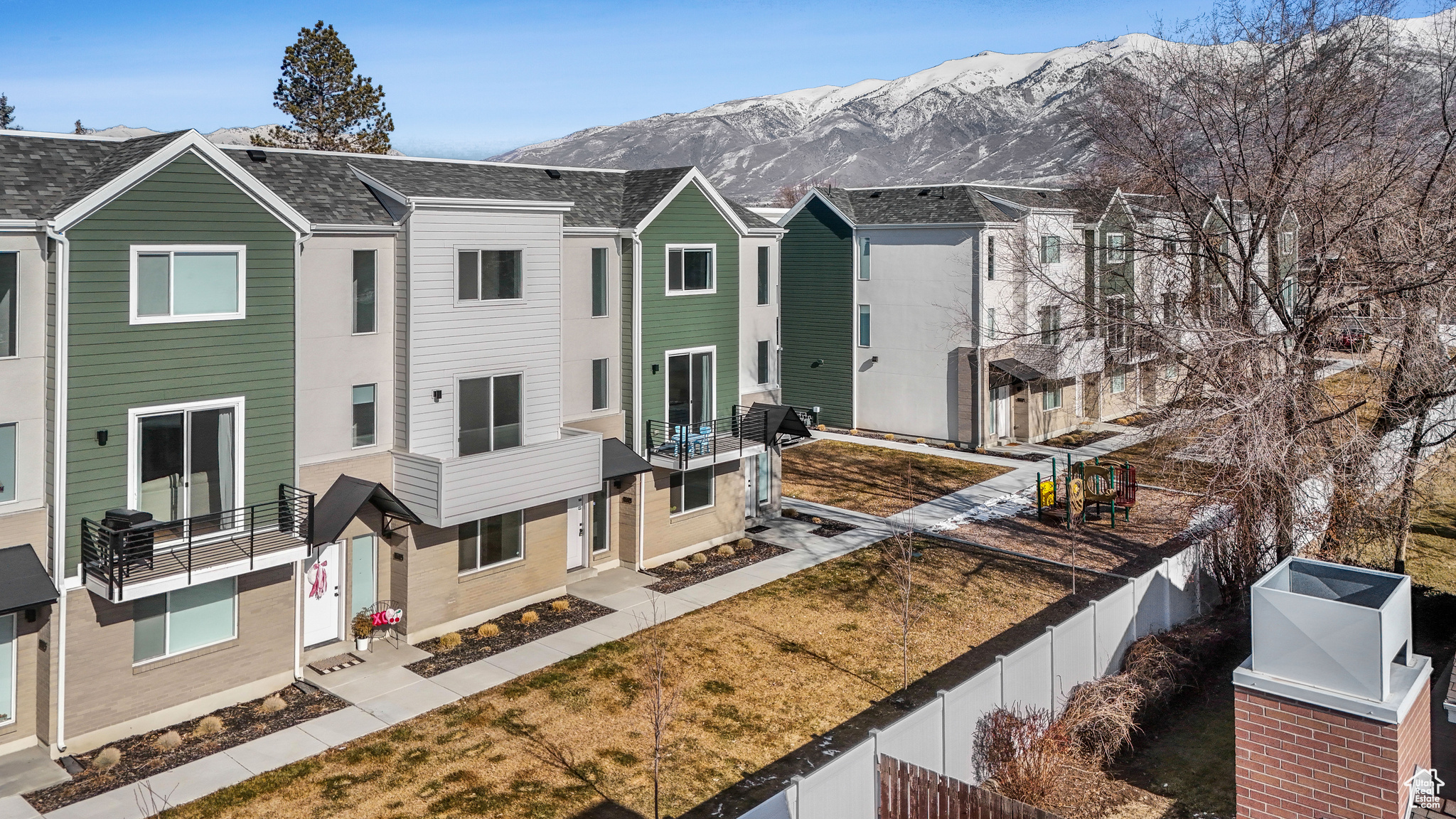 View of front facade with a mountain view