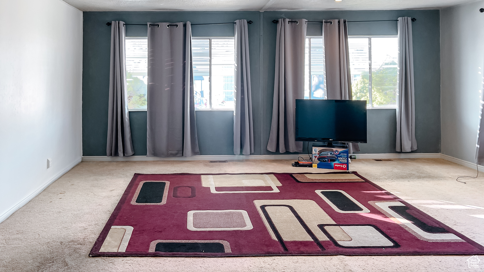 Unfurnished living room with plenty of natural light and carpet floors