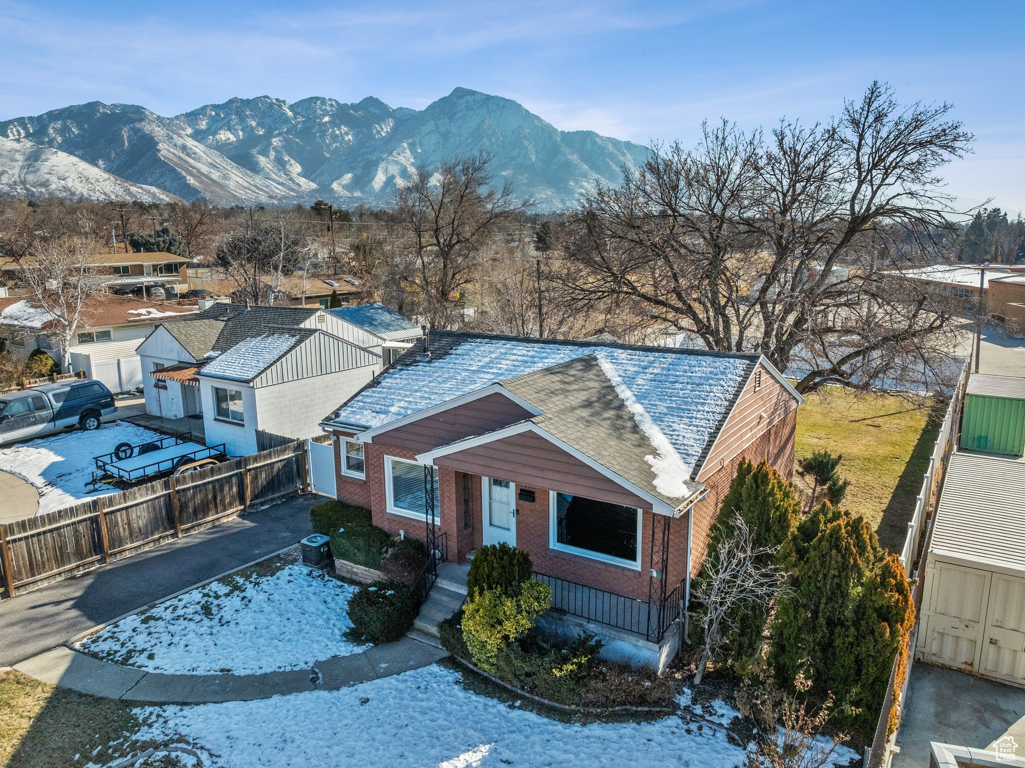 Exterior space with a mountain view