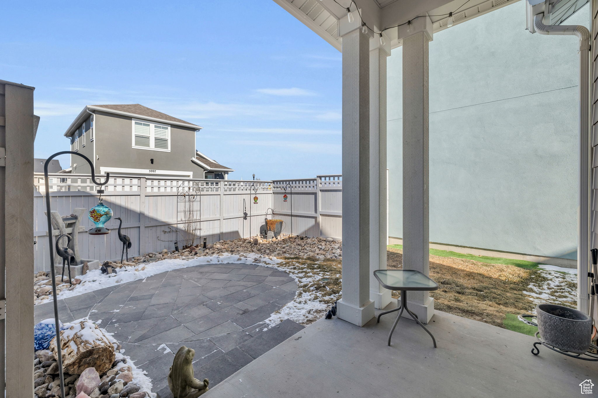 View of private primary suite patio