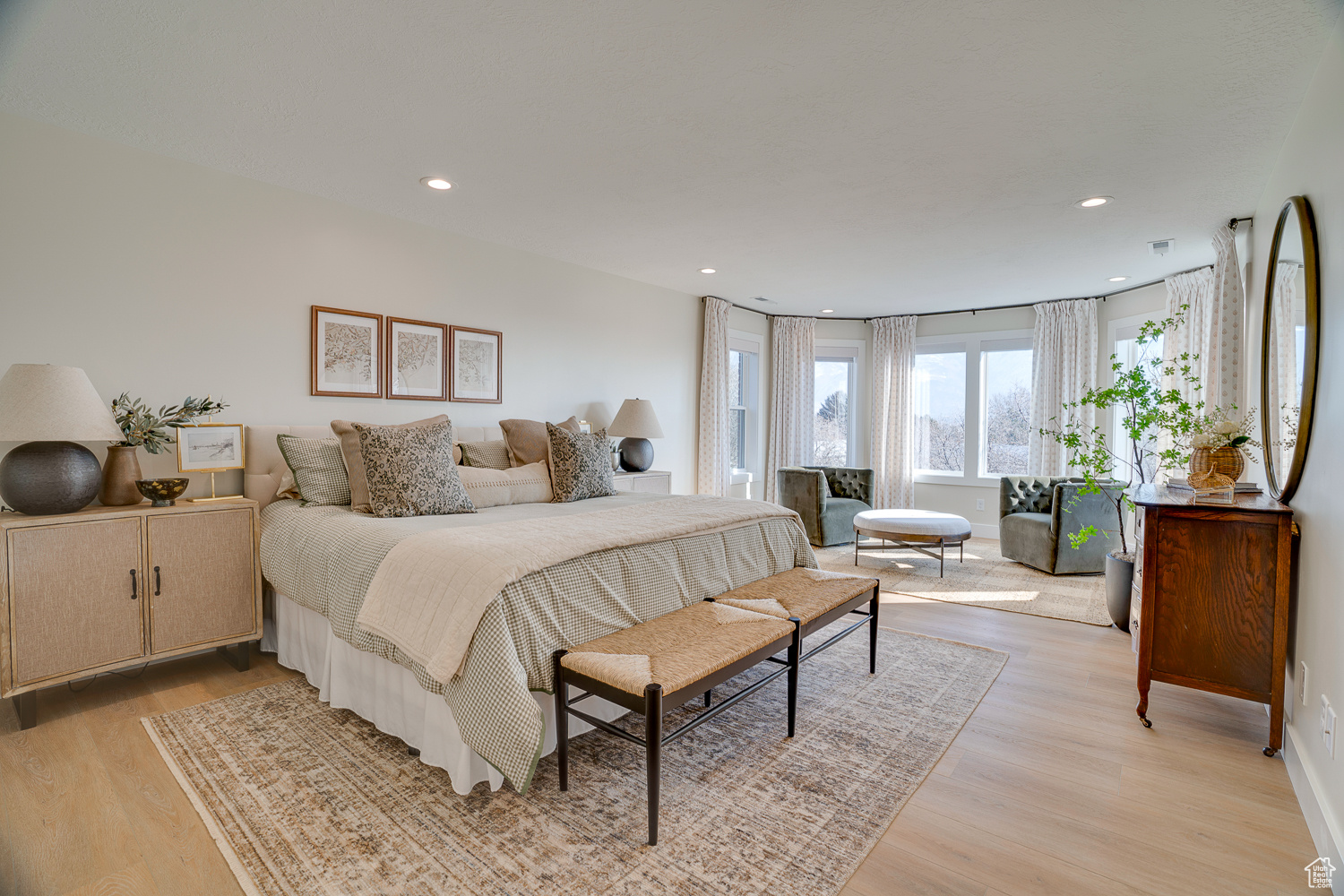 Bedroom featuring light wood-type flooring