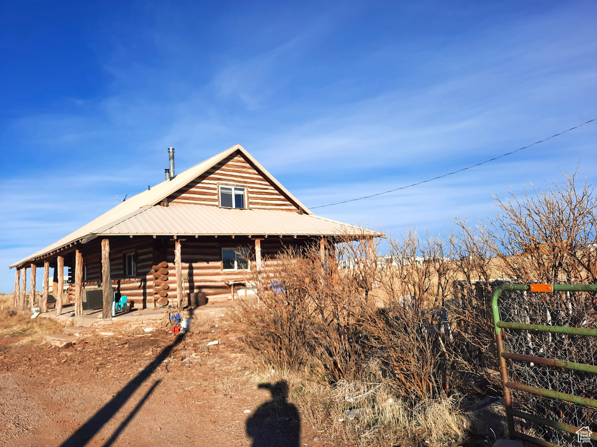 Exterior space with an outdoor structure