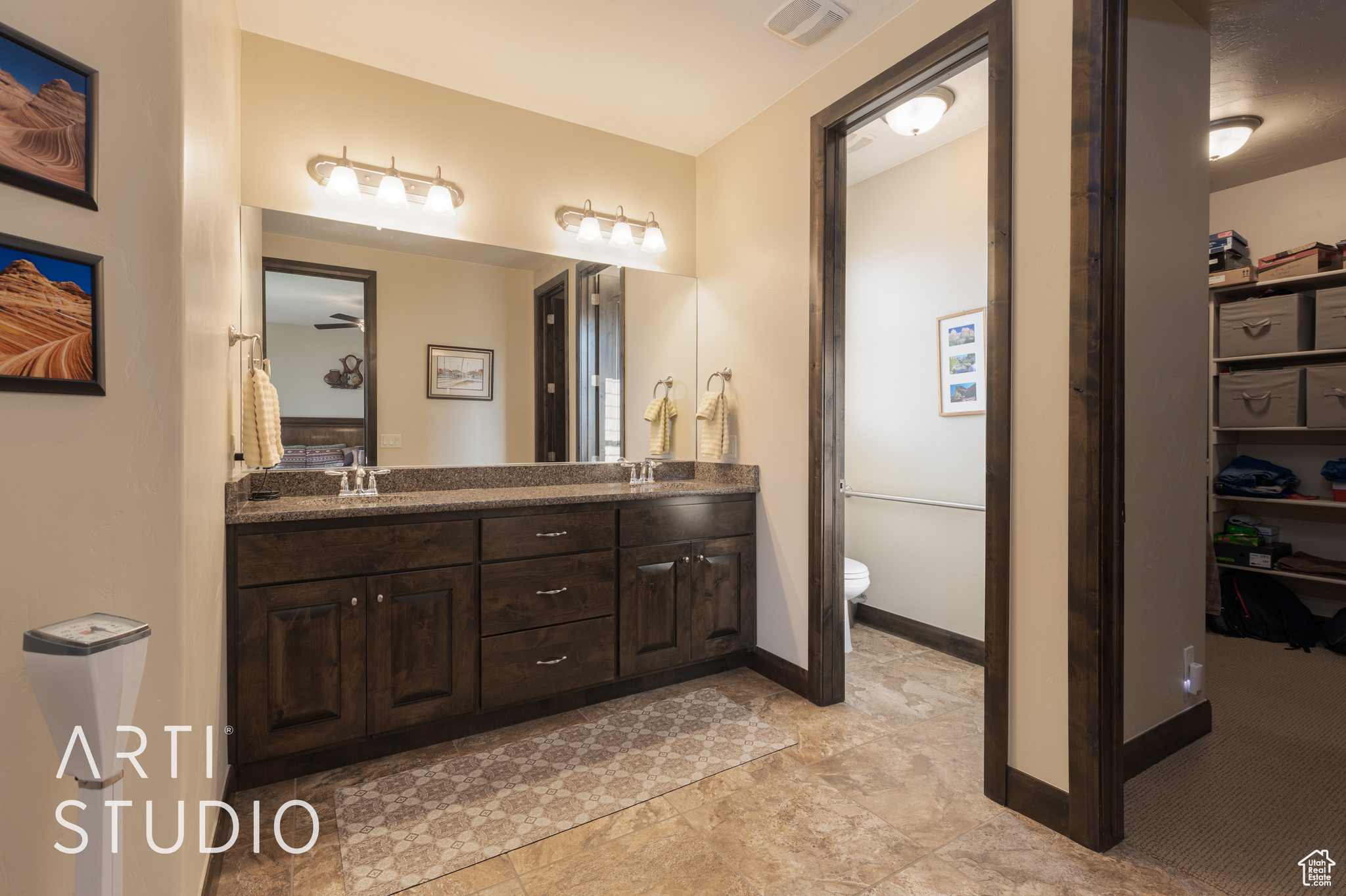 Master bathroom featuring vanity and toilet