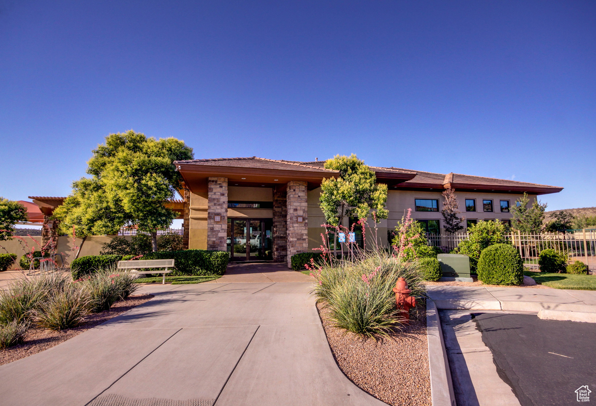 View of front of clubhouse