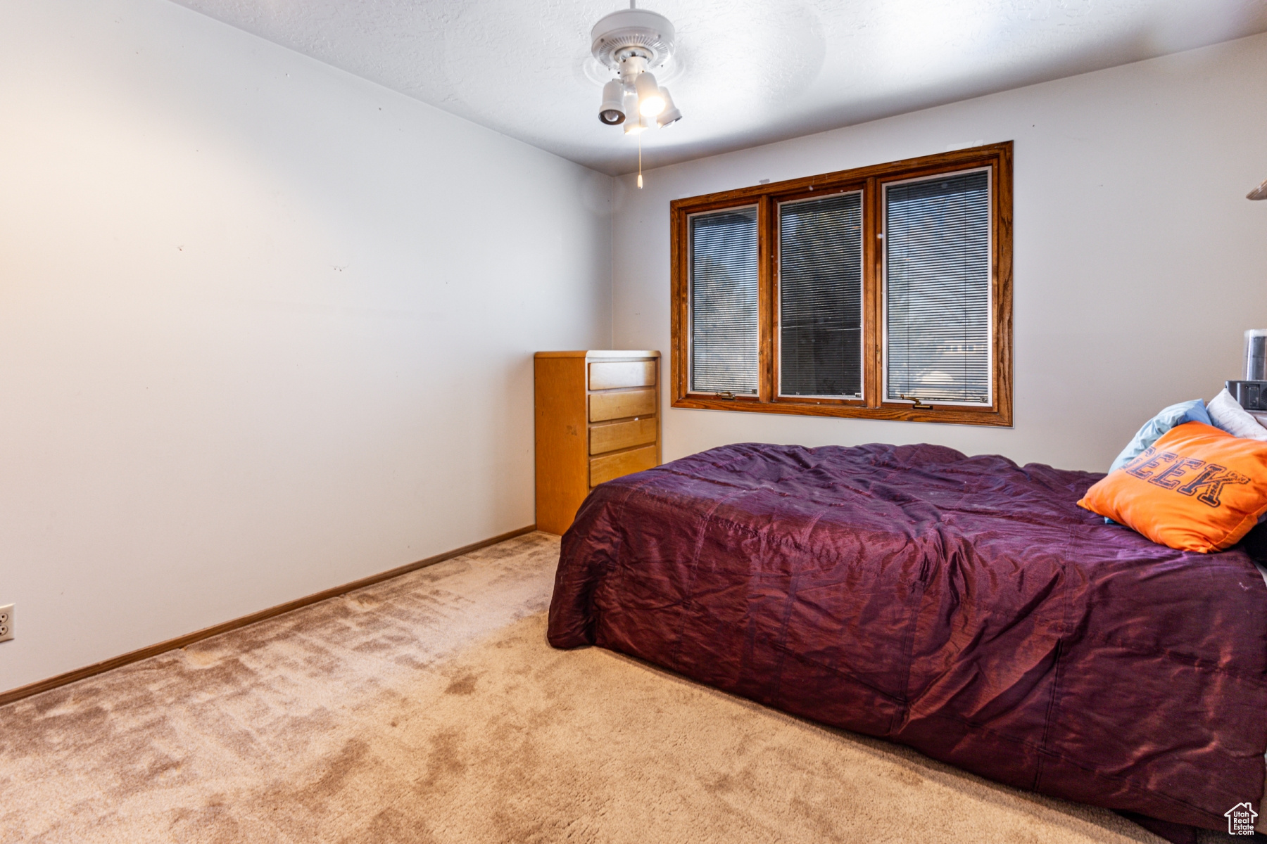 Bedroom with carpet floors