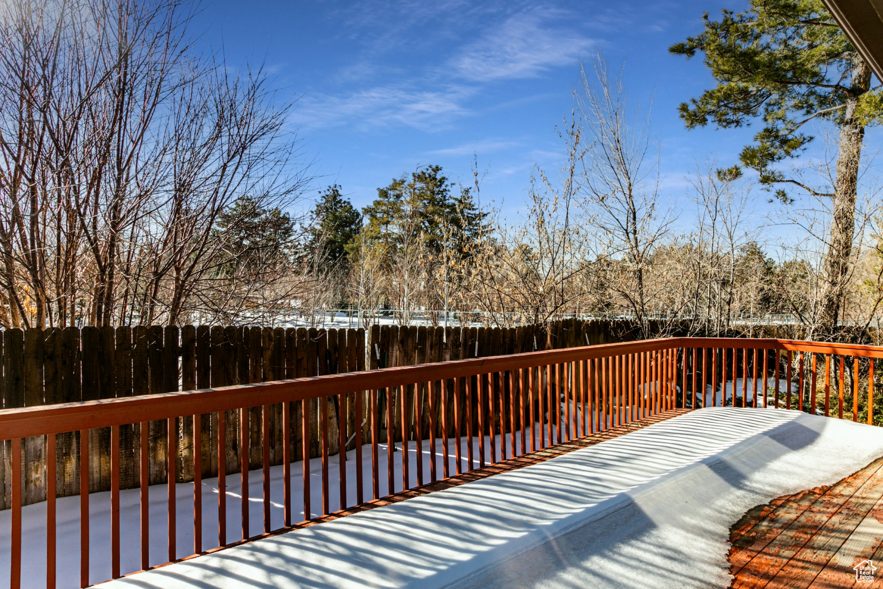 View of wooden terrace