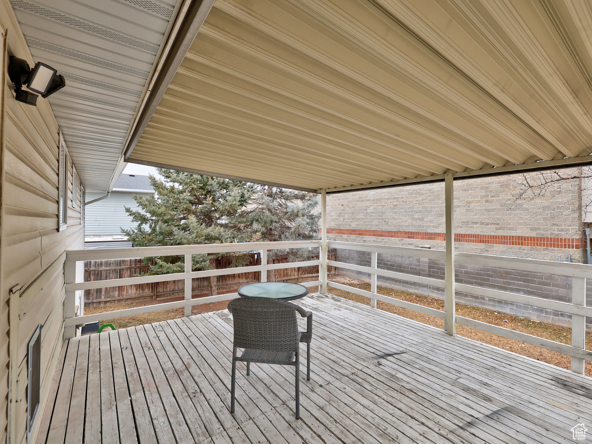 View of wooden terrace