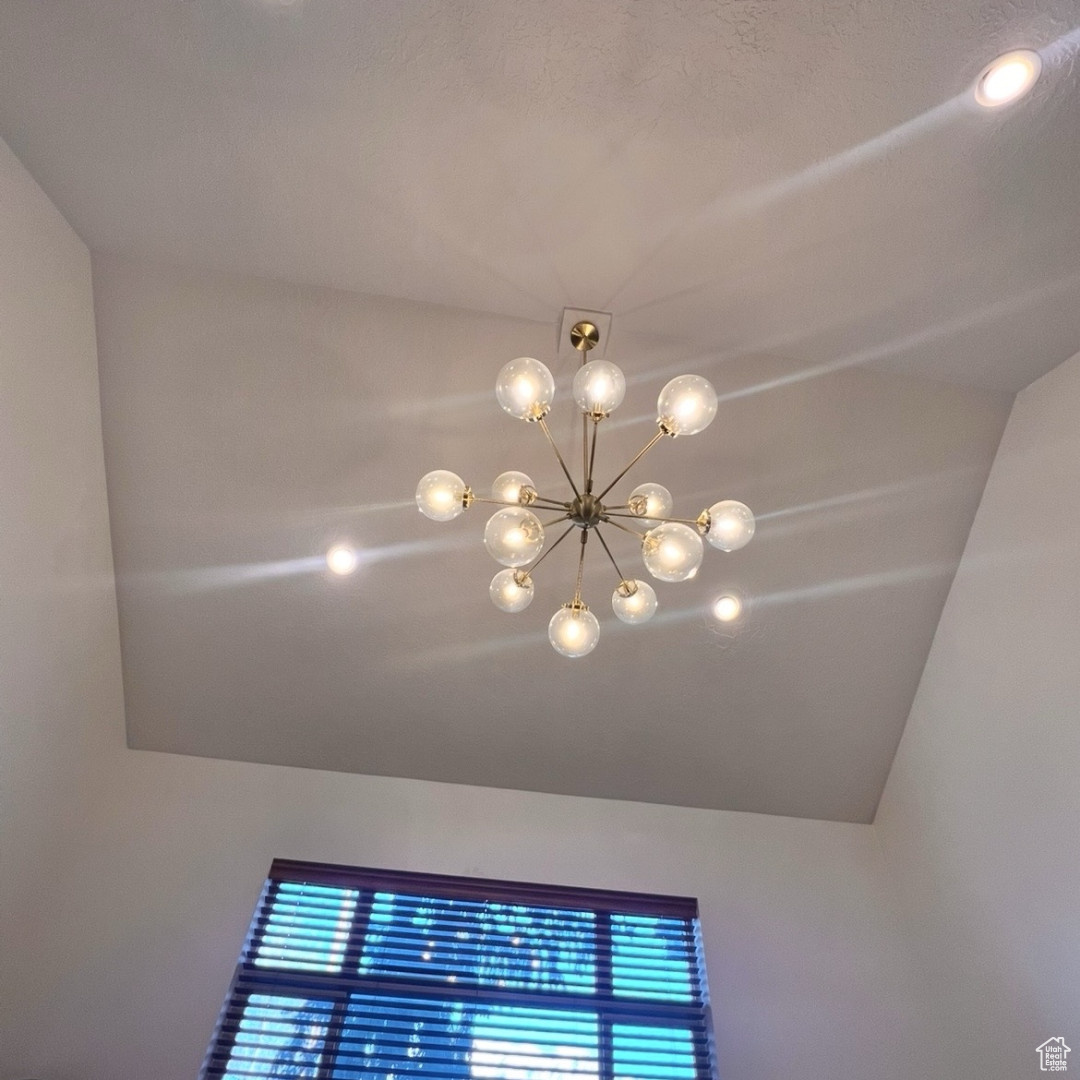 Room details with a chandelier