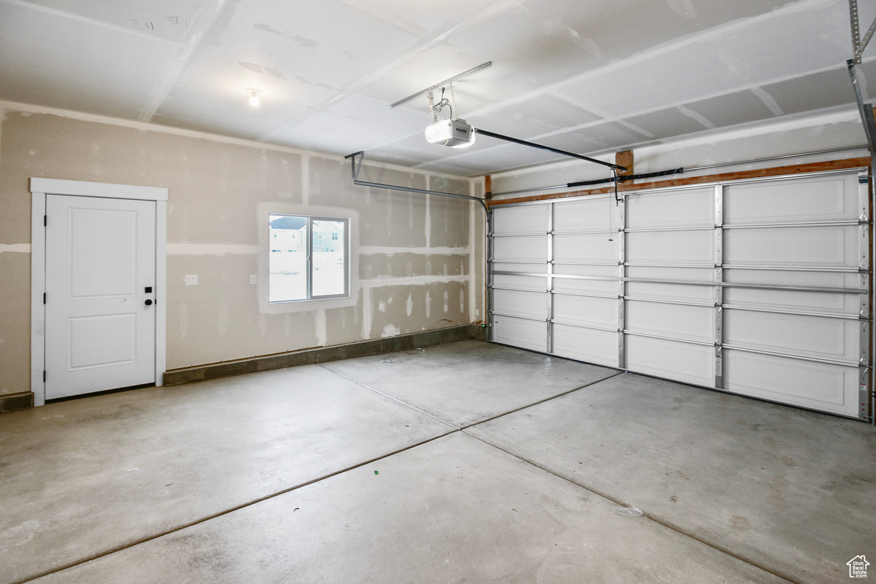 Interior view of two car garage