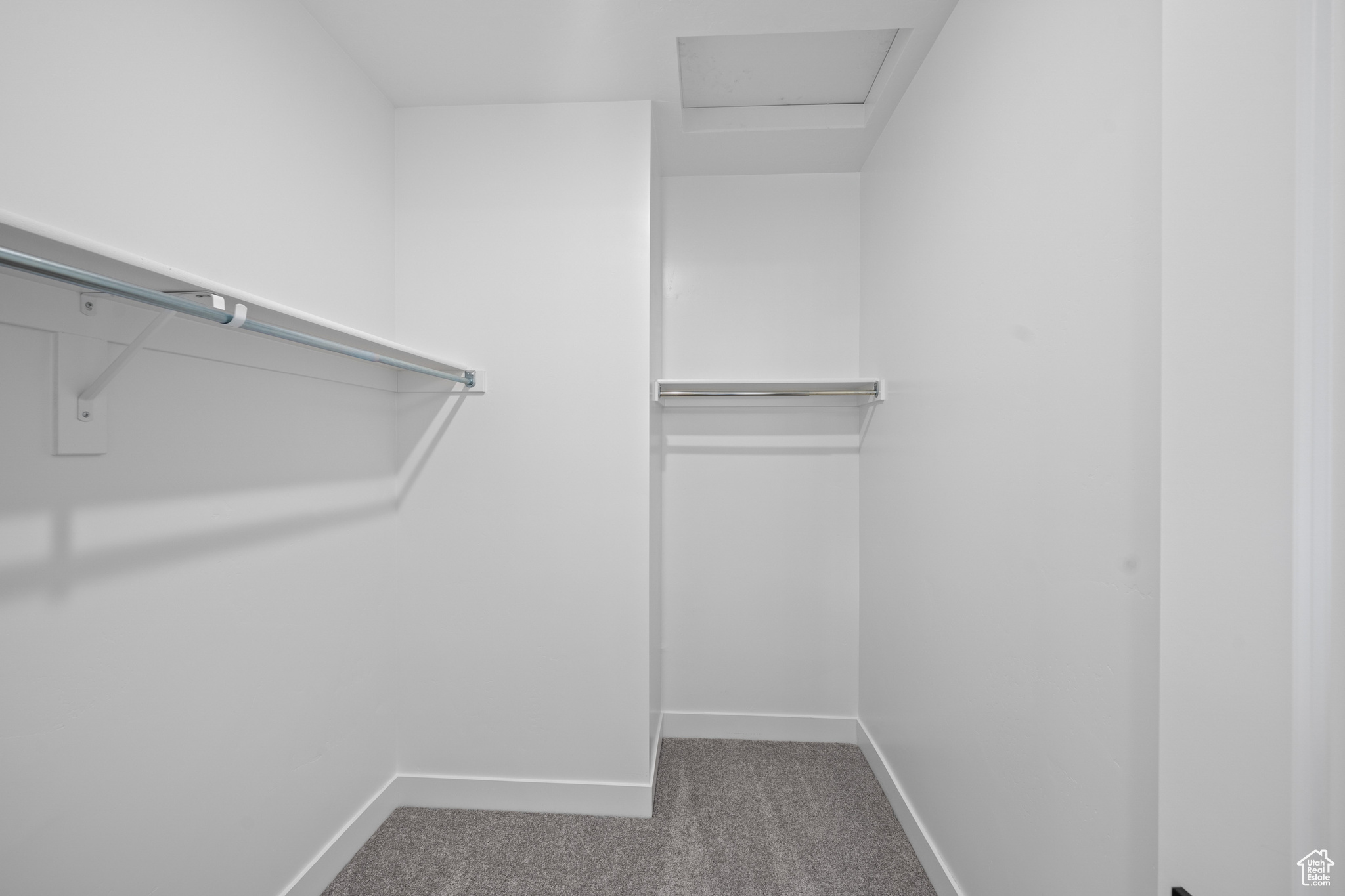 Spacious closet featuring carpet