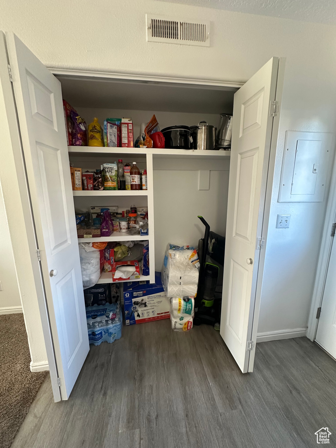 Pantry with electric panel