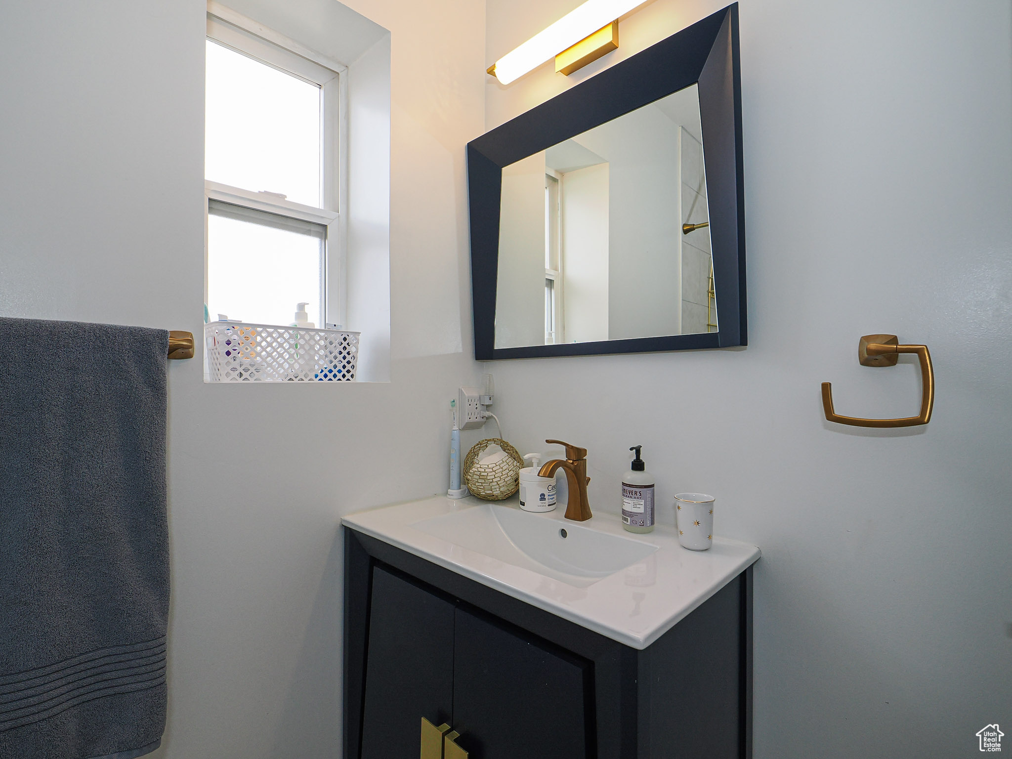 Bathroom featuring vanity