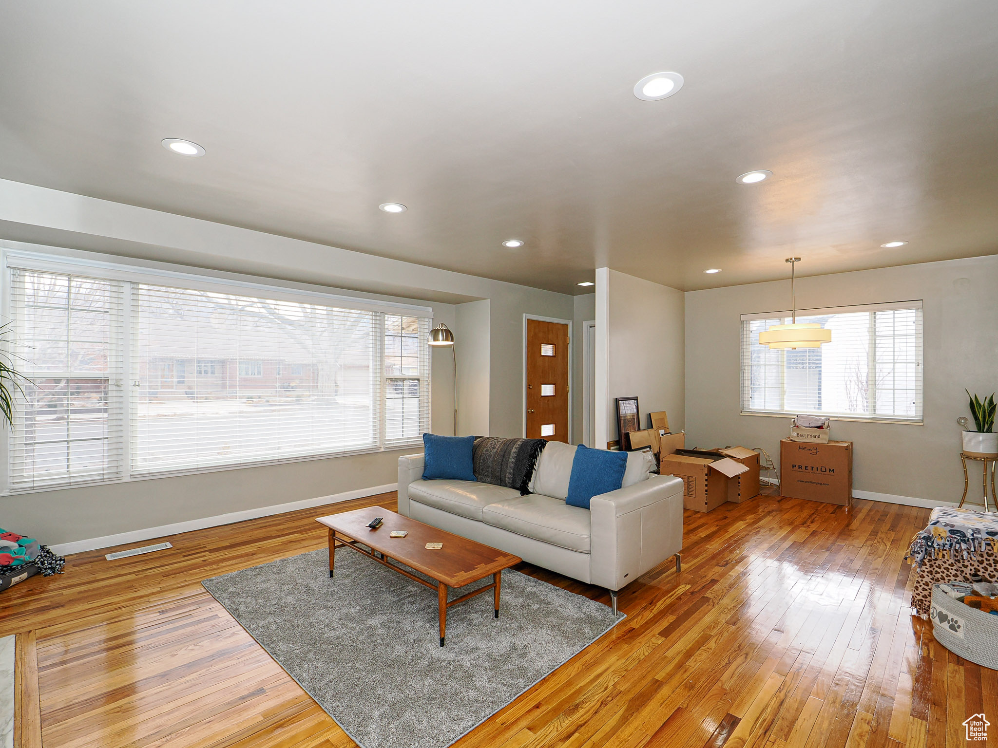 Living room featuring light hardwood / wood-style floors